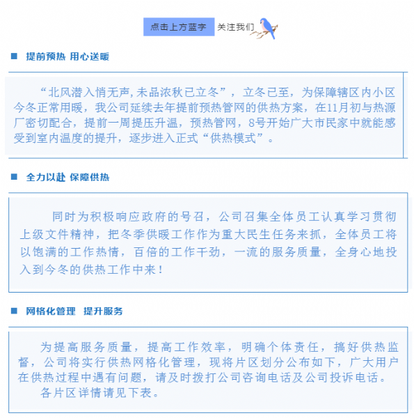 保障民生 服務-- 11月8日起運河熱力服務區開始預熱  綜合辦公室  濟寧運河熱力  前天